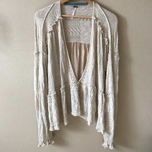 Free People Stargazing top knit crochet boho blouse